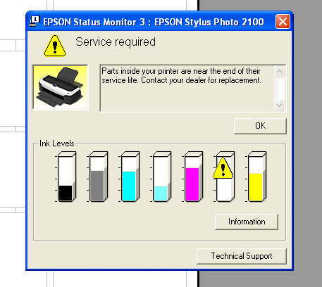 epson adjustment program l210 reset ink levels