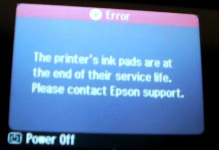 reset epson workforce k101